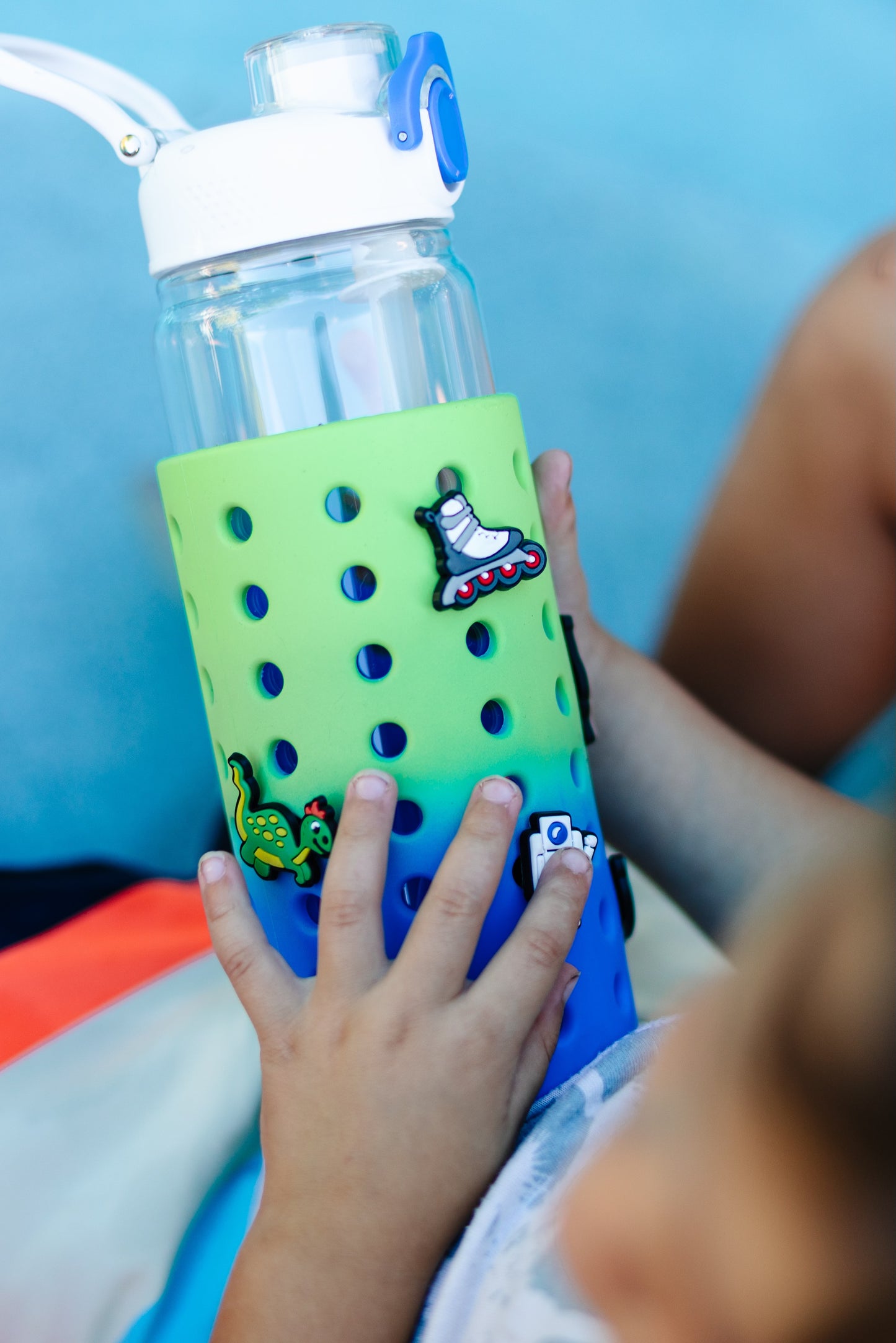 Blue/Green Ombre 24oz Water Bottle and Sleeve