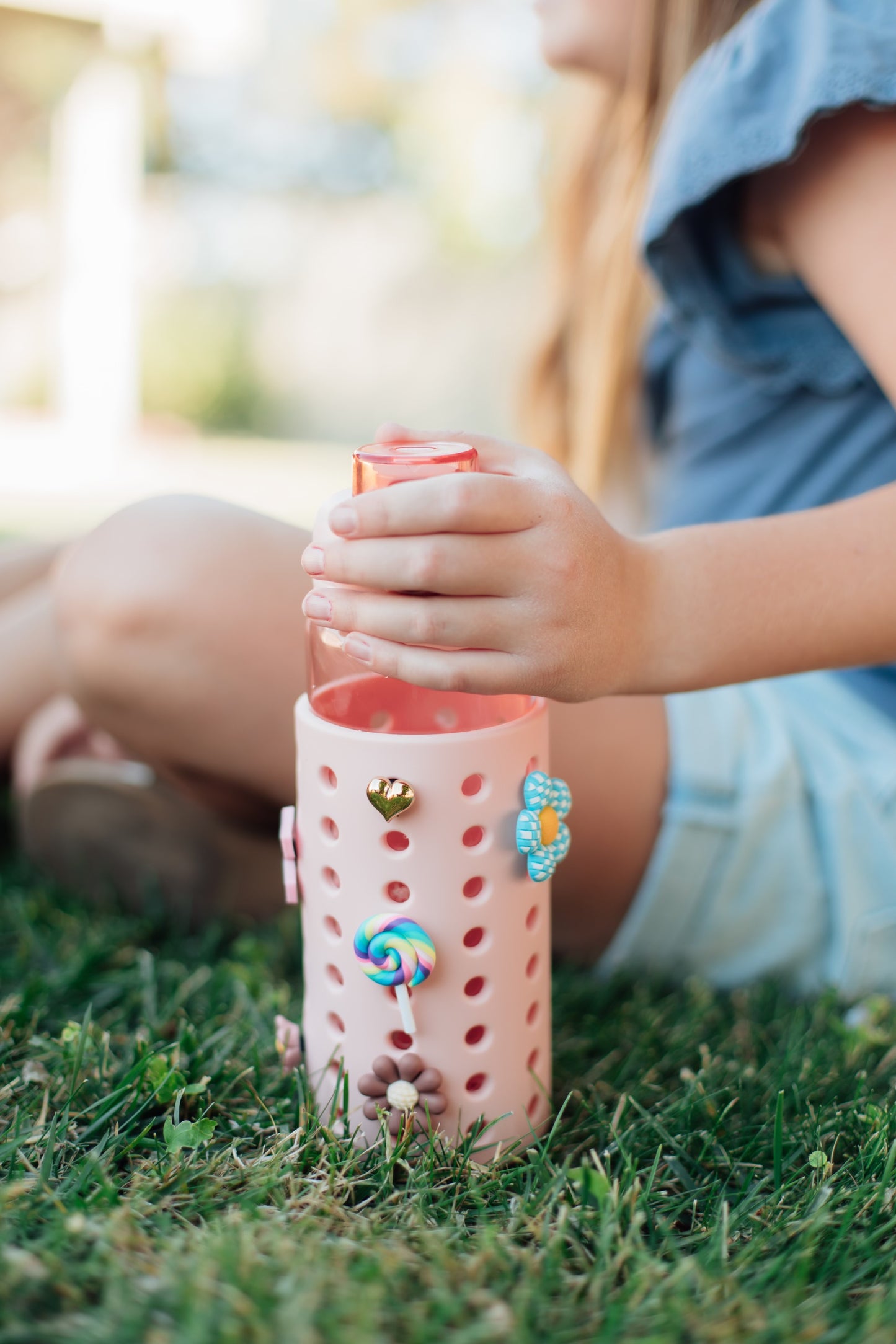 Pink 24oz Water Bottle with Pink Sleeve