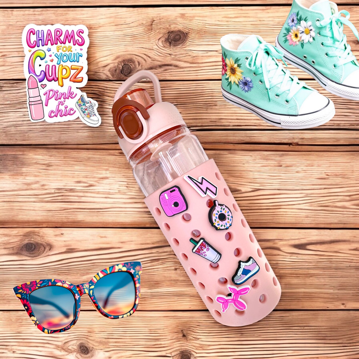 Pink N' Chic 6 piece charm bundle set