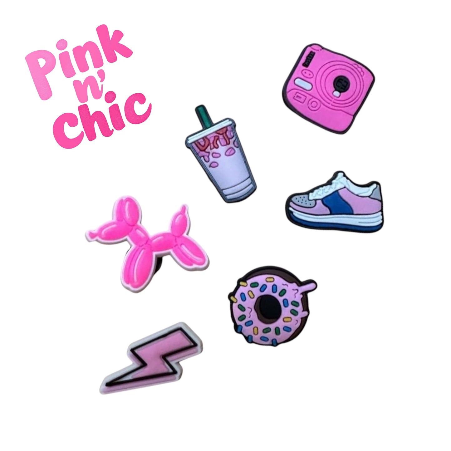 Pink N' Chic 6 piece charm bundle set