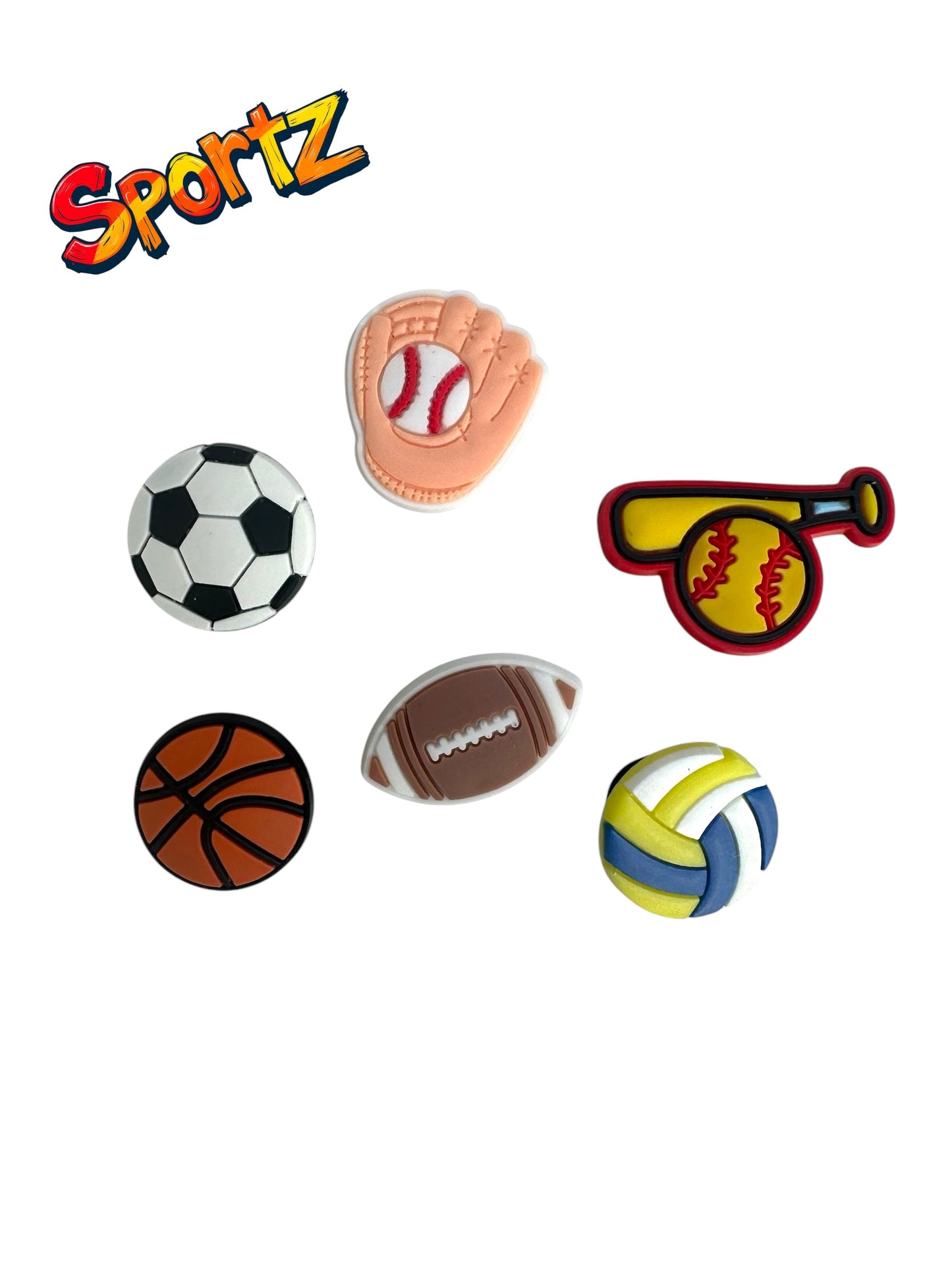 Sportz 6 piece charm bundle set