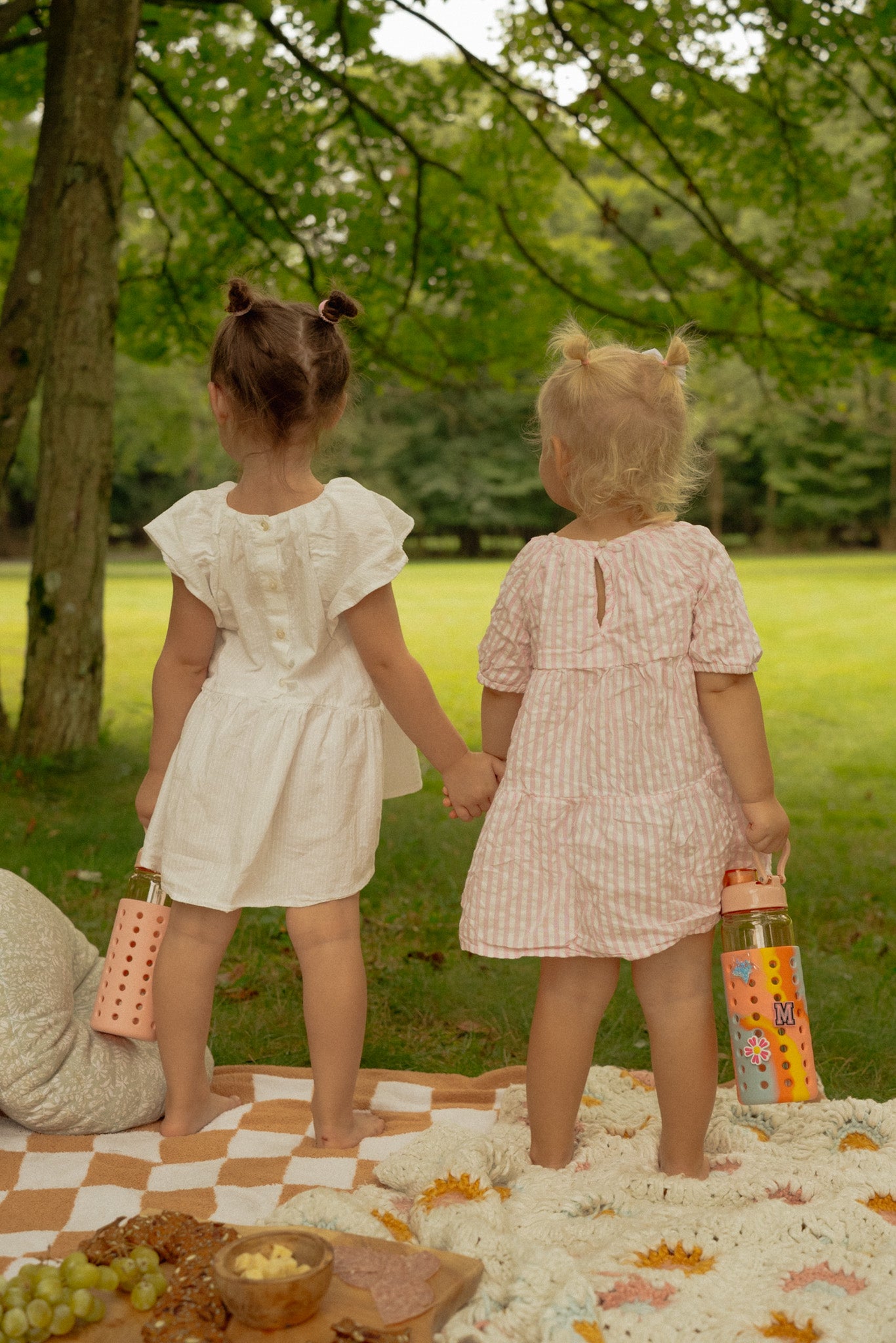 Pink 24oz Water Bottle with Rainbow Sleeve