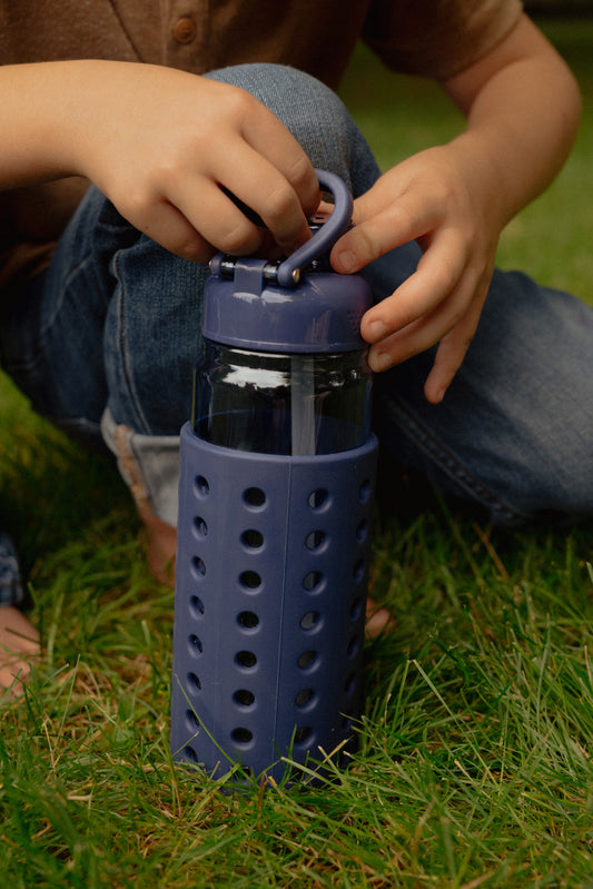 Blue 24oz Water Bottle with Blue sleeve