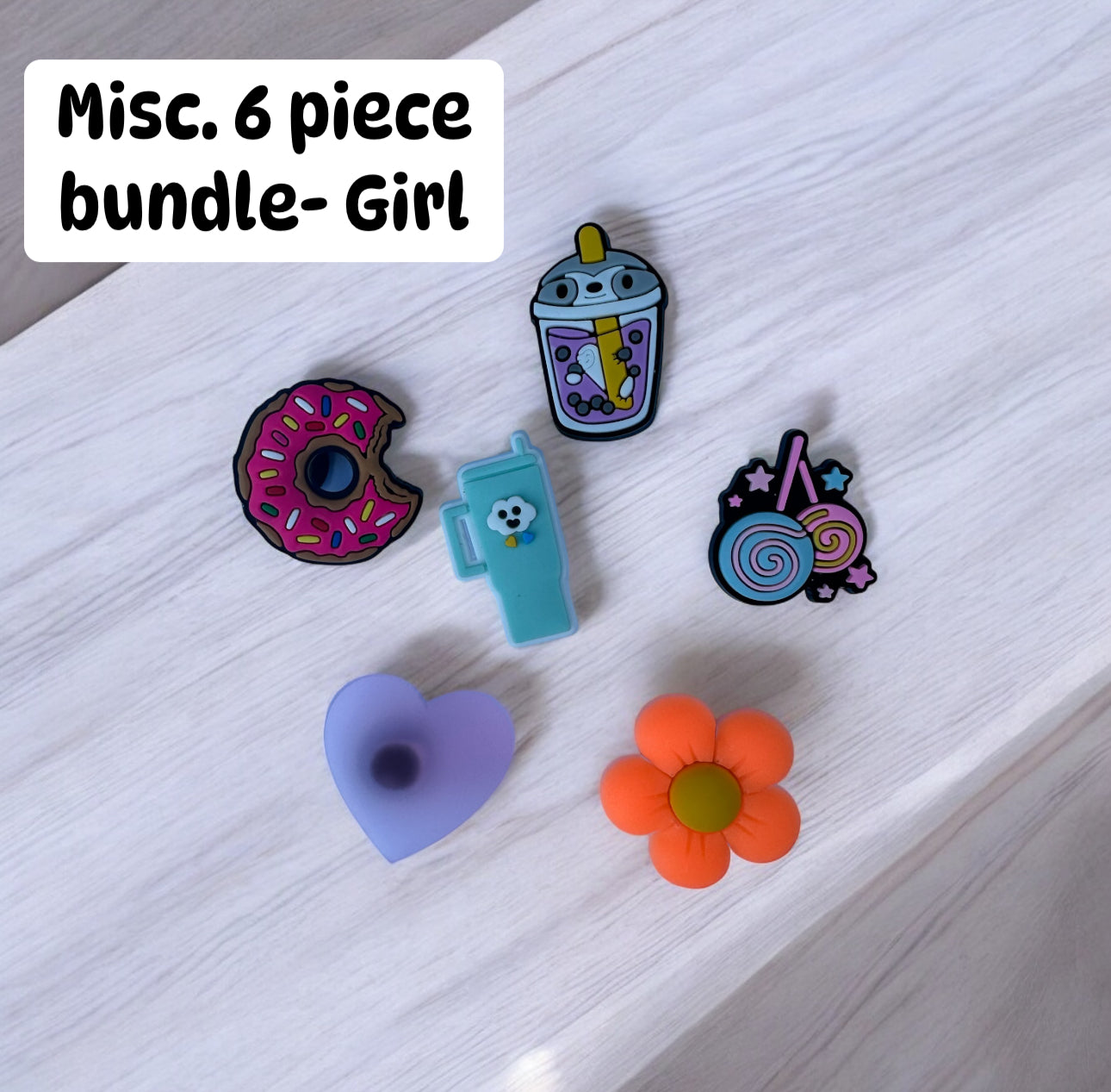 Misc. 6 piece bundle charm set- Girl