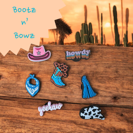 Bootz n' Bowz 7 piece charm bundle set