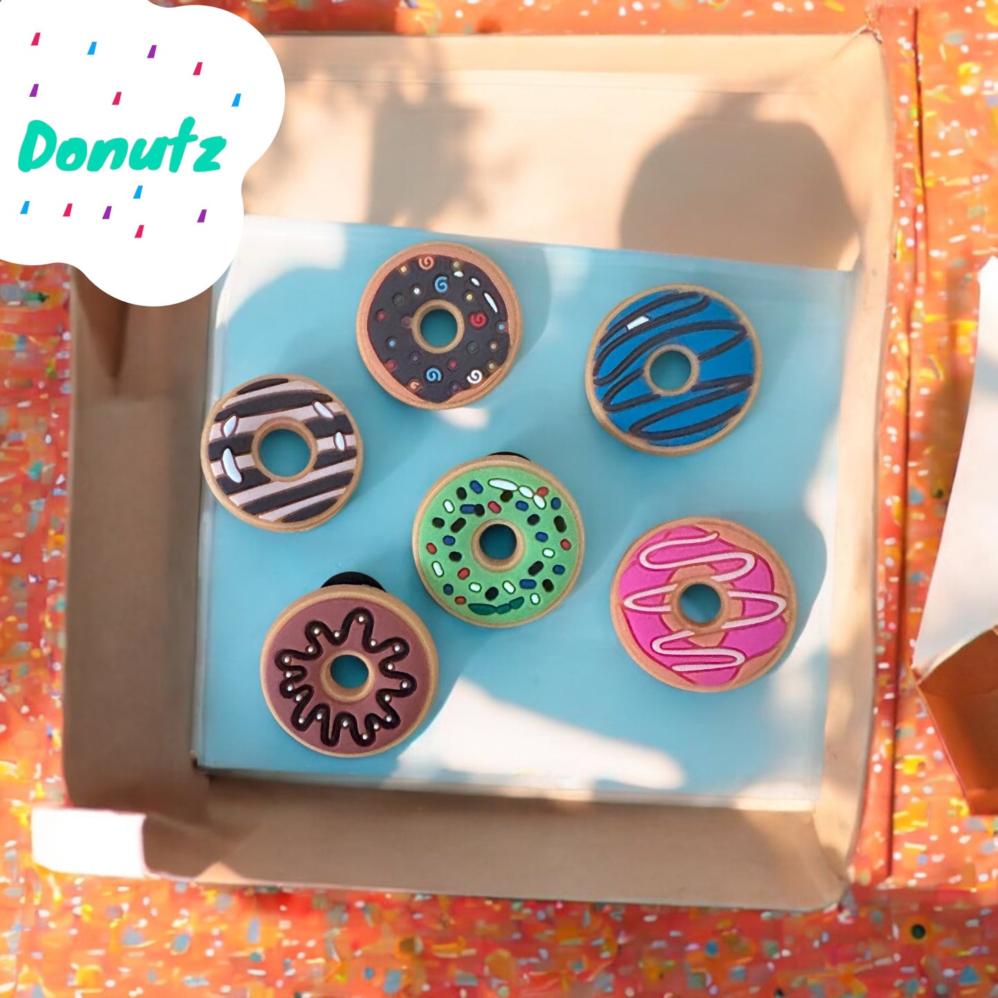 Donutz 6 piece charm bundle set