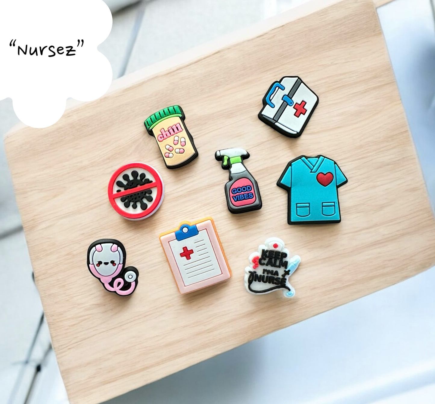 Nursez 8 piece charm bundle set